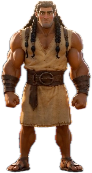 Samson at Lehi, the ropes fallen