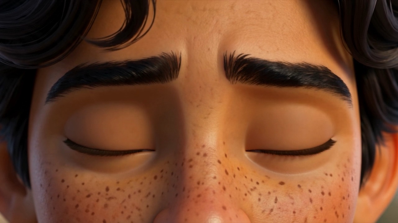 His eyes begin to close over the memory