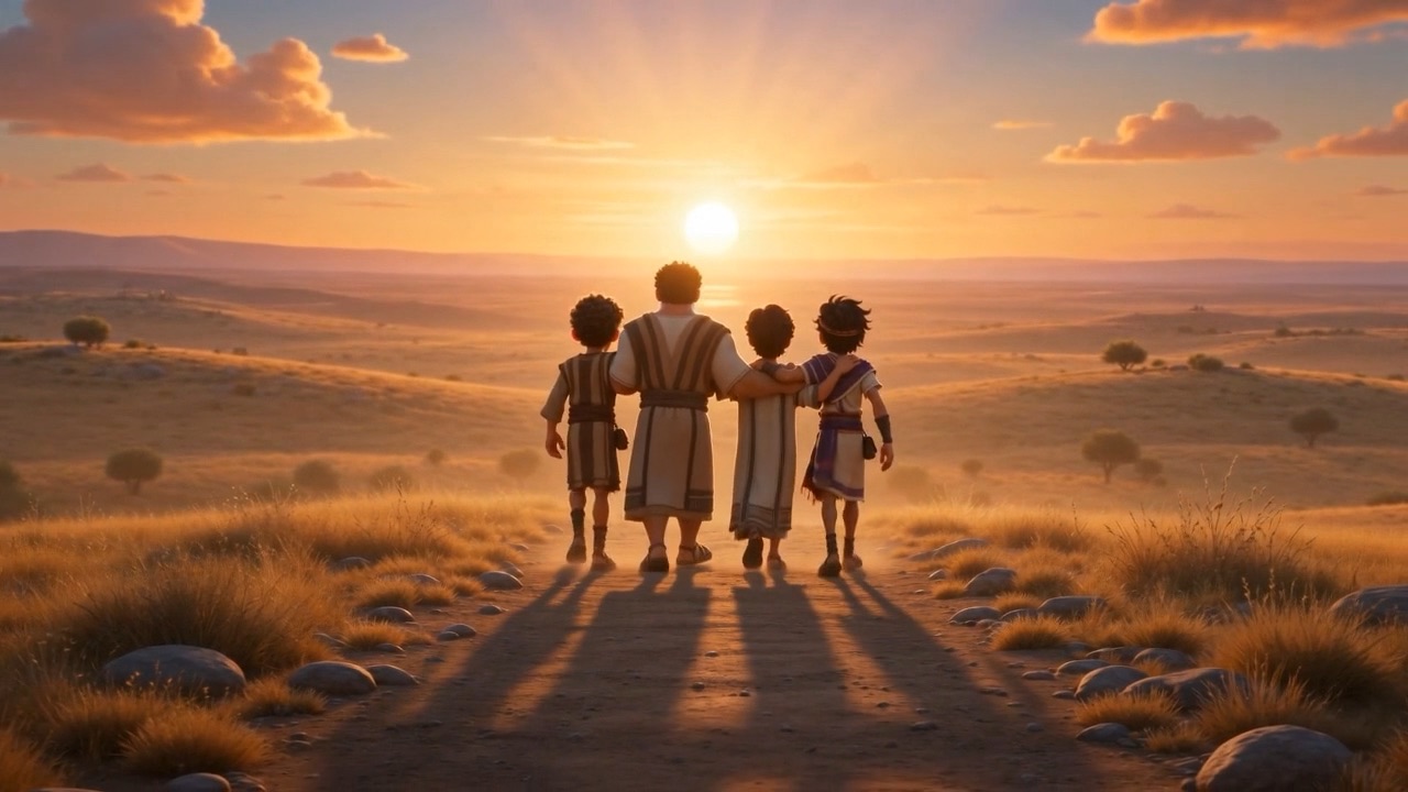 The four walk toward the setting sun and whatever comes next