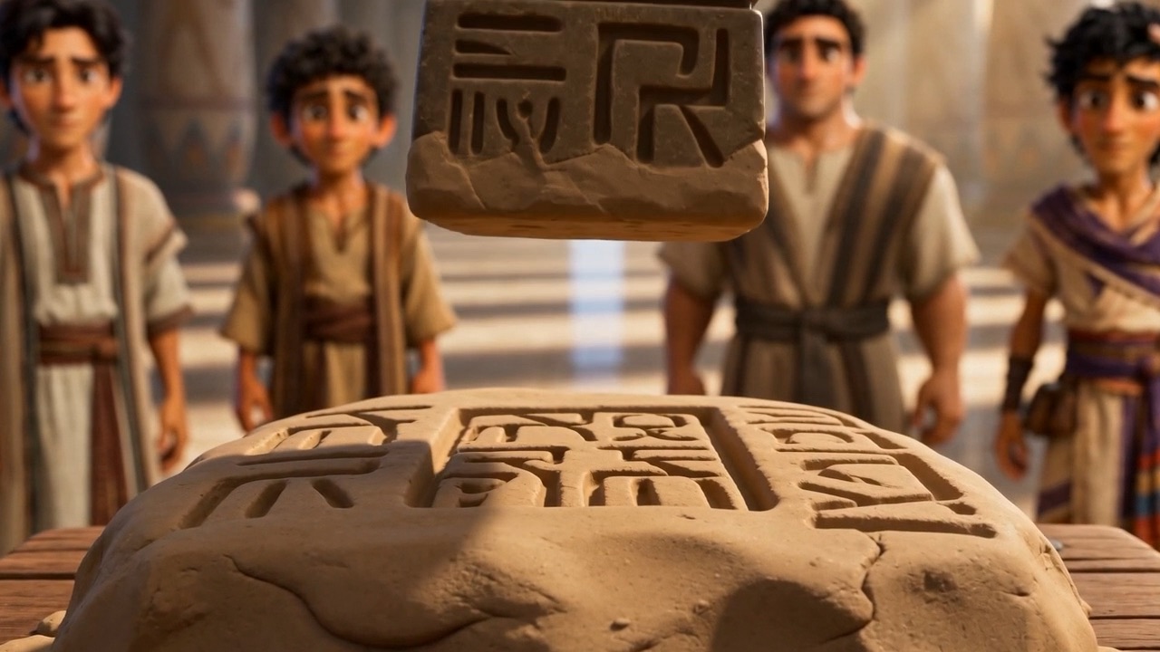 Four new names, pressed into clay to dry