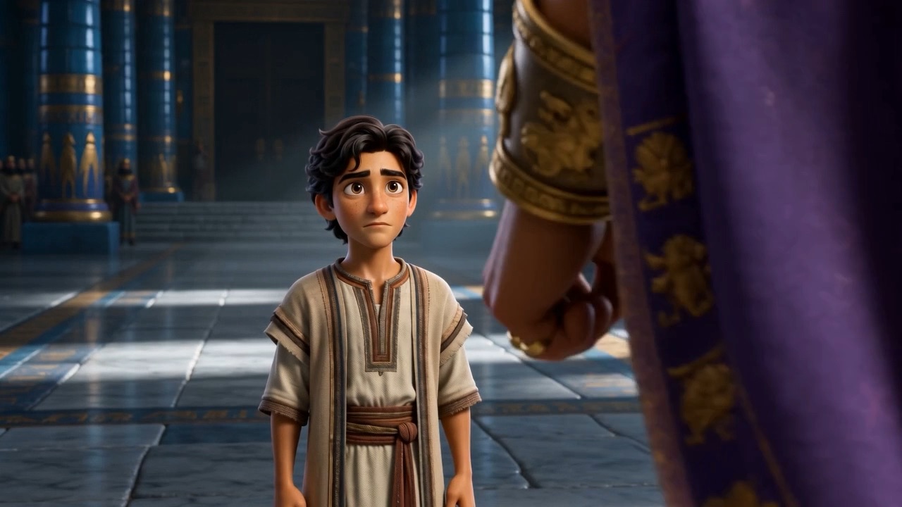 Daniel waits as the king approaches