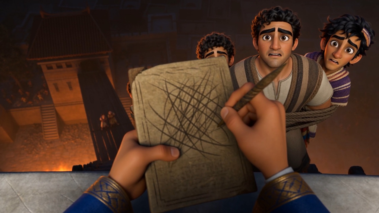 Three tally marks scratched on the vizier's tablet