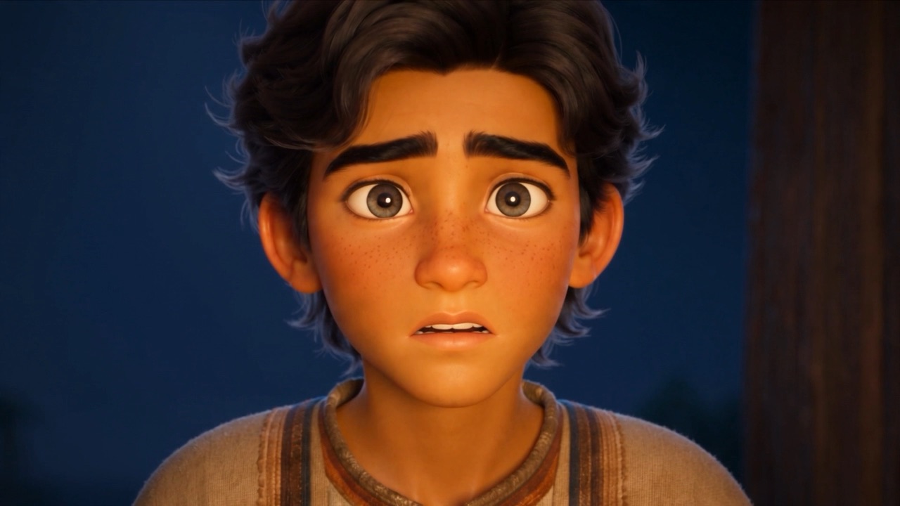 Daniel freezes, staring at what he sees