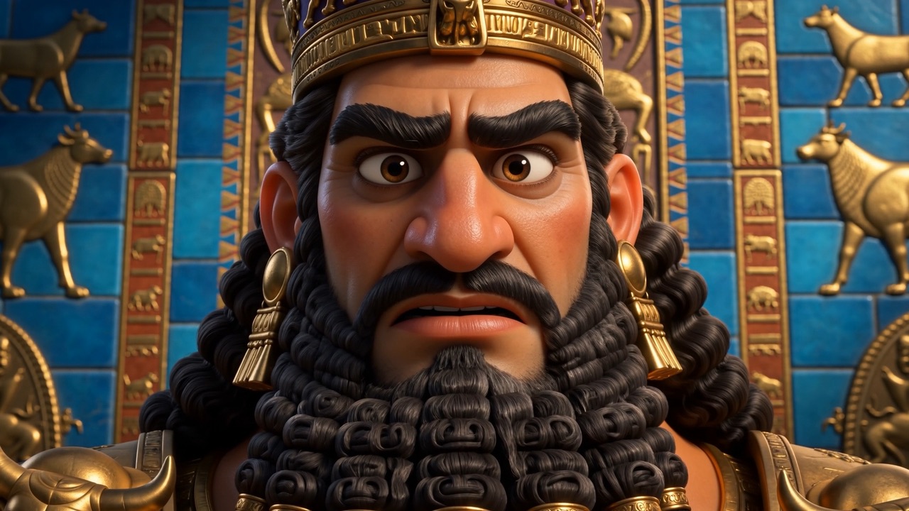 The king waits, uneasy, for the meaning