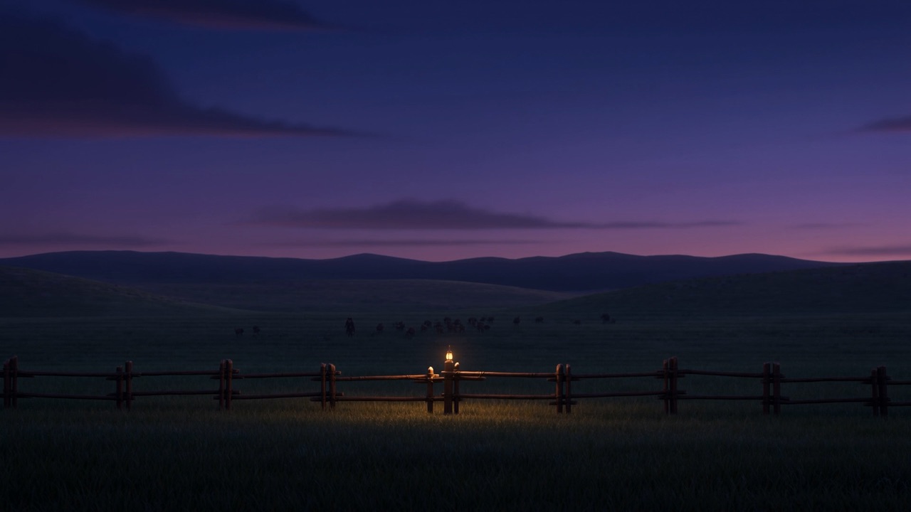 One small light over the field where the king sleeps