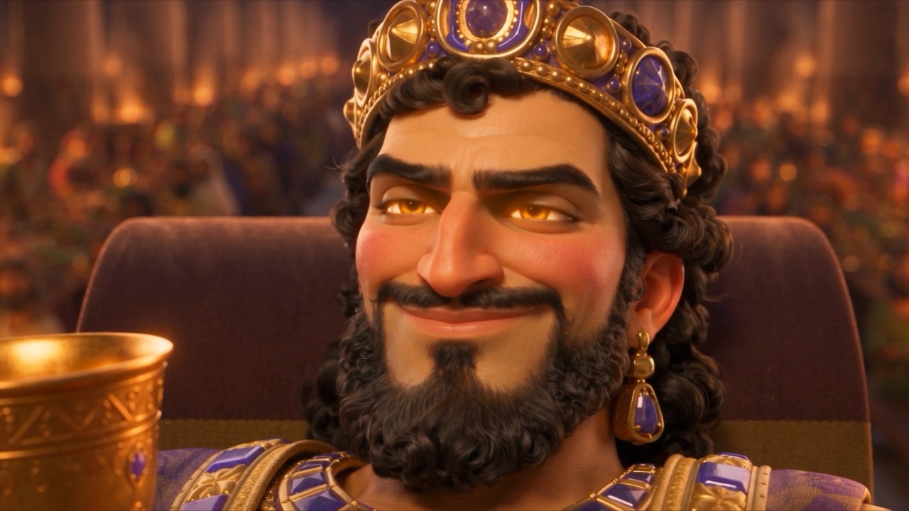 A slow grin spreads — he knows exactly what would be fun
