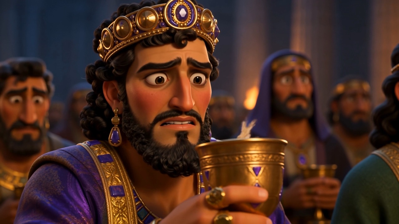 The lords bow their heads over their cups