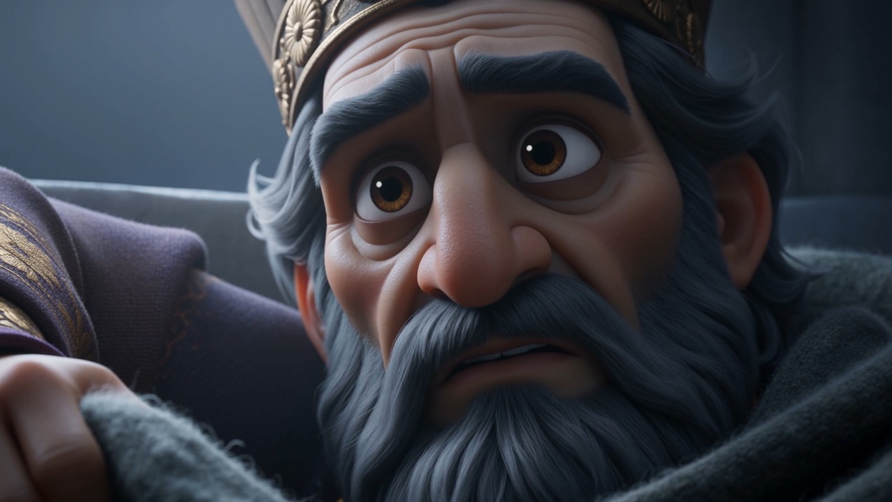 Every hour of the night crosses the king's face