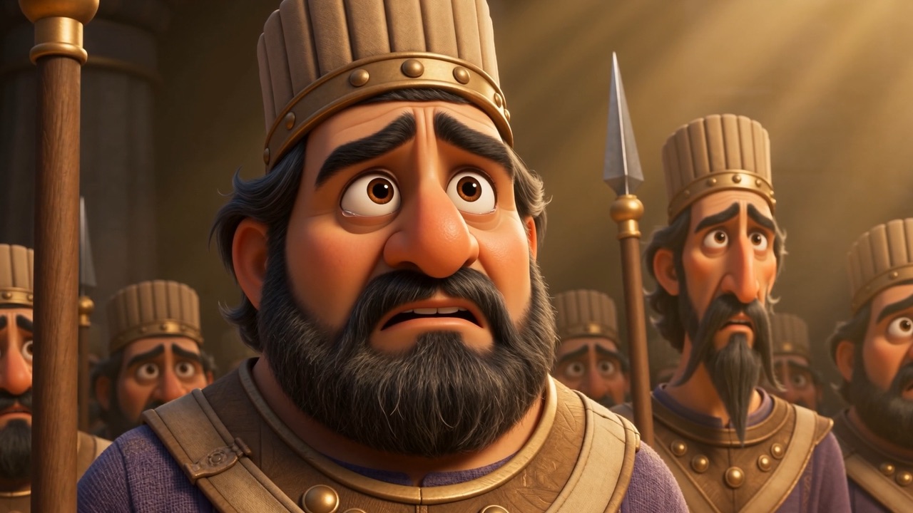 A big guard smiles through tears
