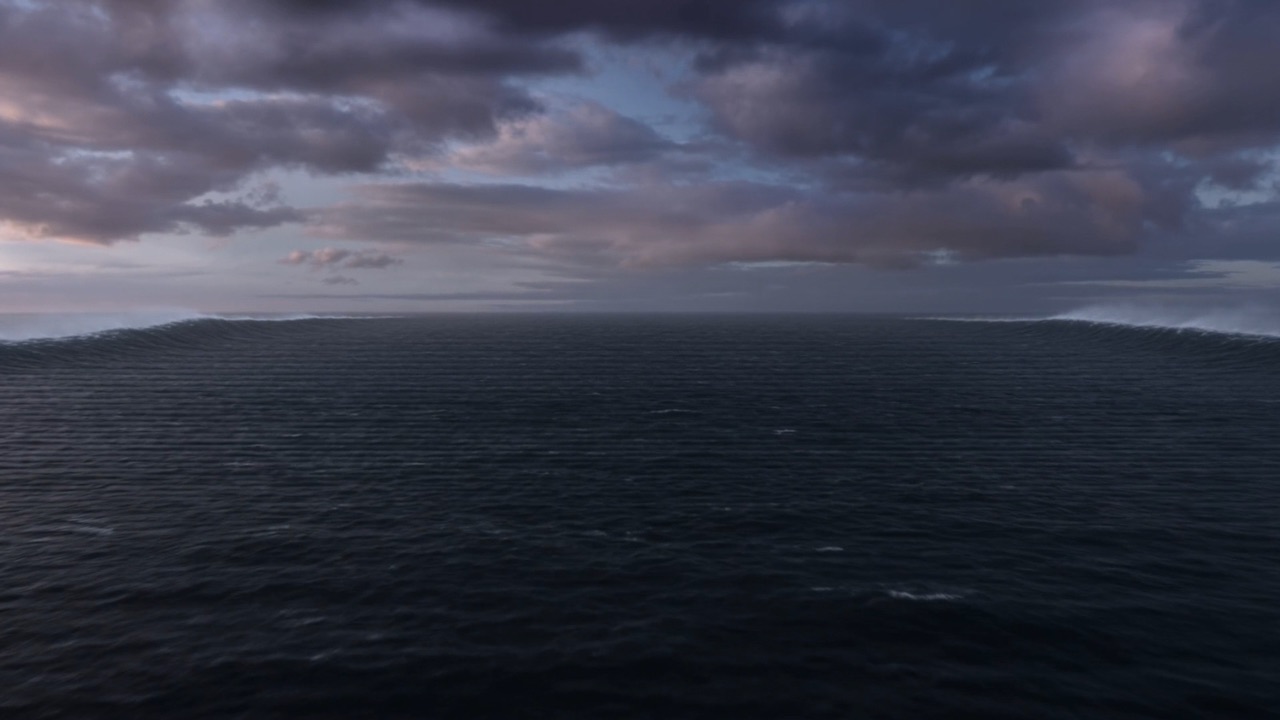 A night vision: the great sea, and four winds striking it at once