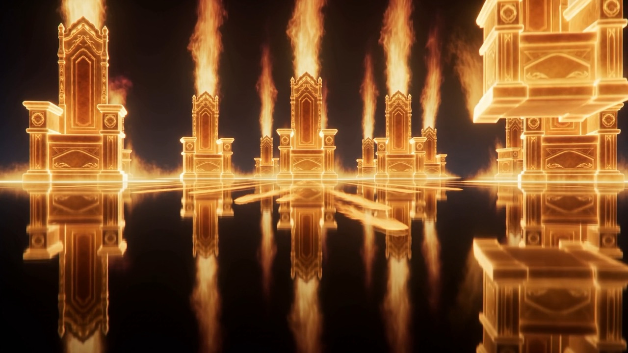 Ancient seats, made of fire