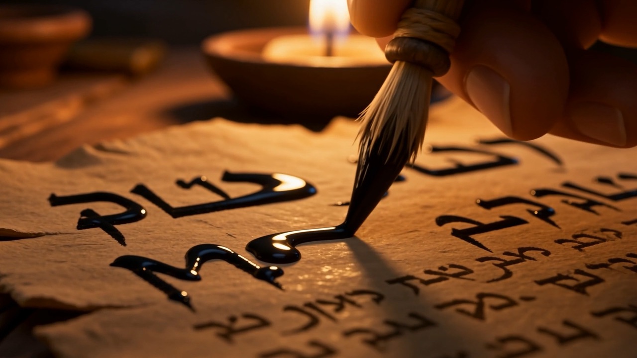 And writes it out with his hands shaking