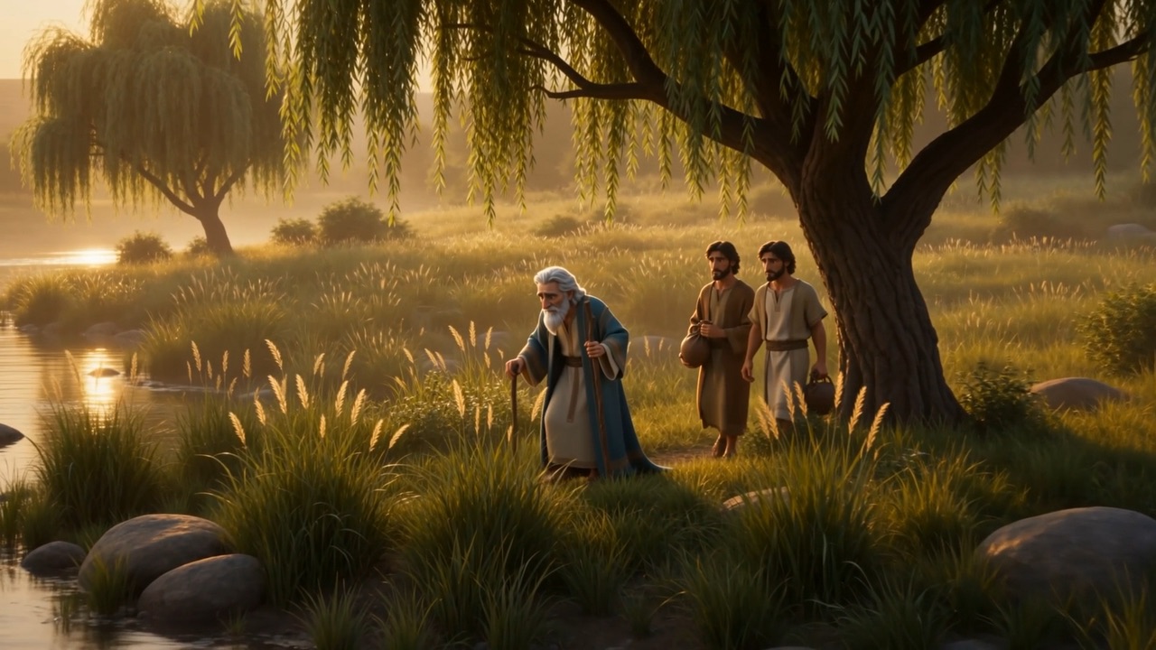 Later, by the great river, after three weeks of mourning