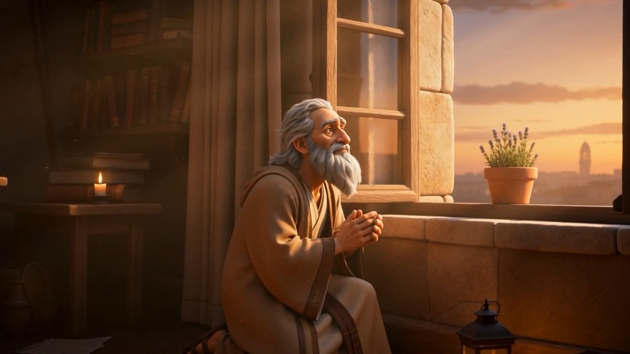 That evening, the room he has prayed in for a lifetime
