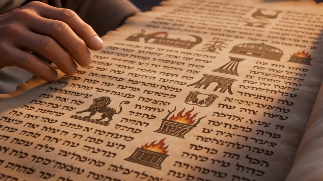 The scroll is finished. He has written the whole thing down