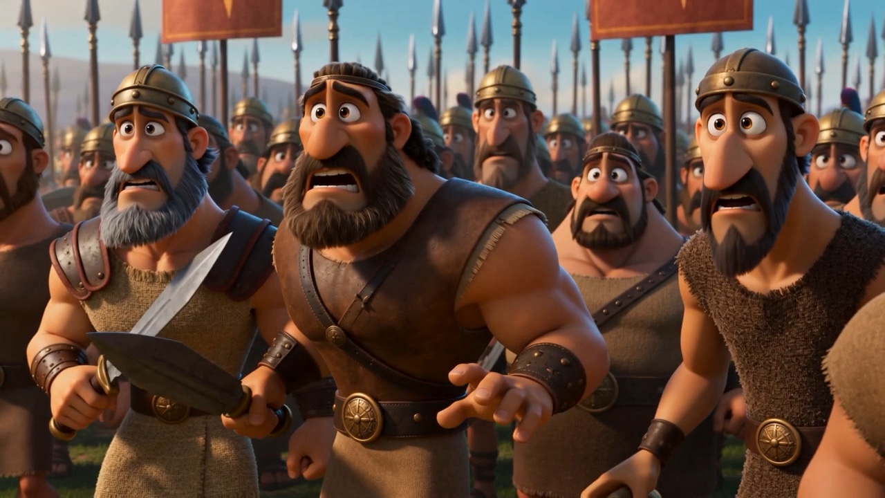 The ranks of Israel flinch at the sound of the giant