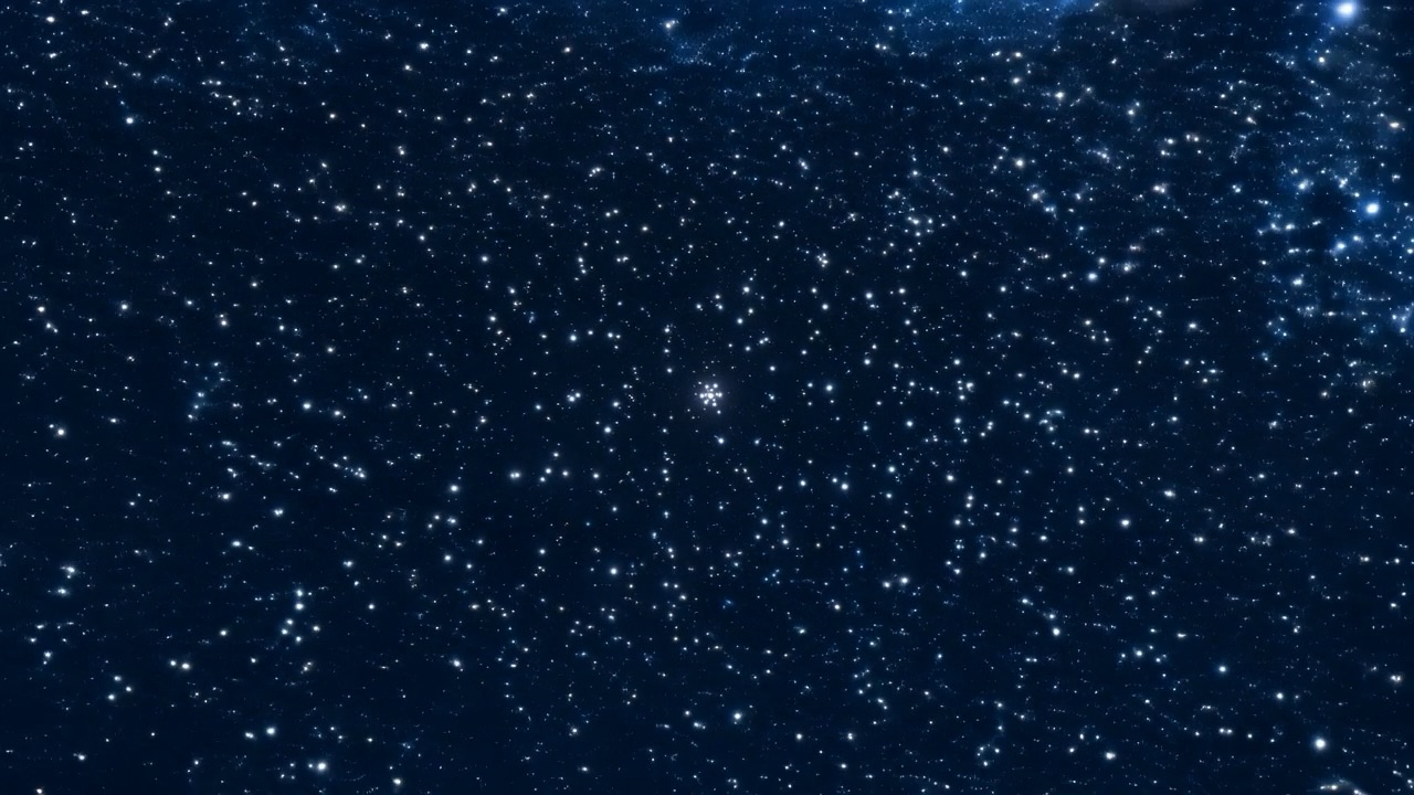 Thousands of stars wheel above the night, perfectly ordered