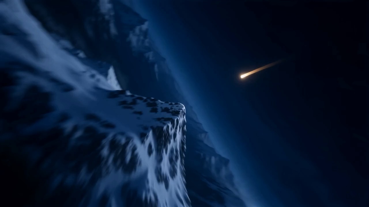 The last to land — a winged Watcher against the stars