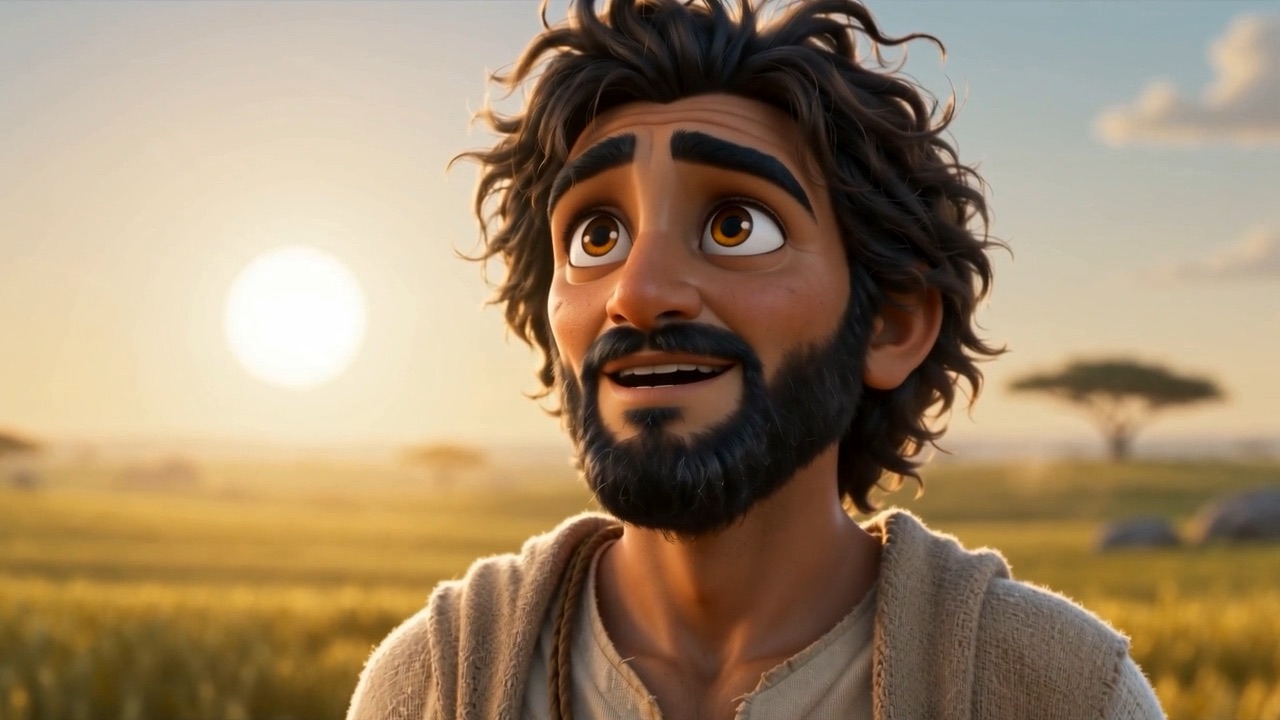 Enoch looks up, delighted