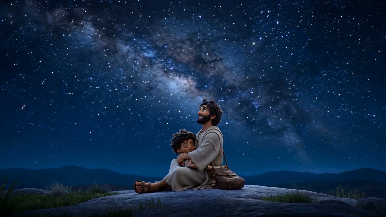 The stars keep their places above them