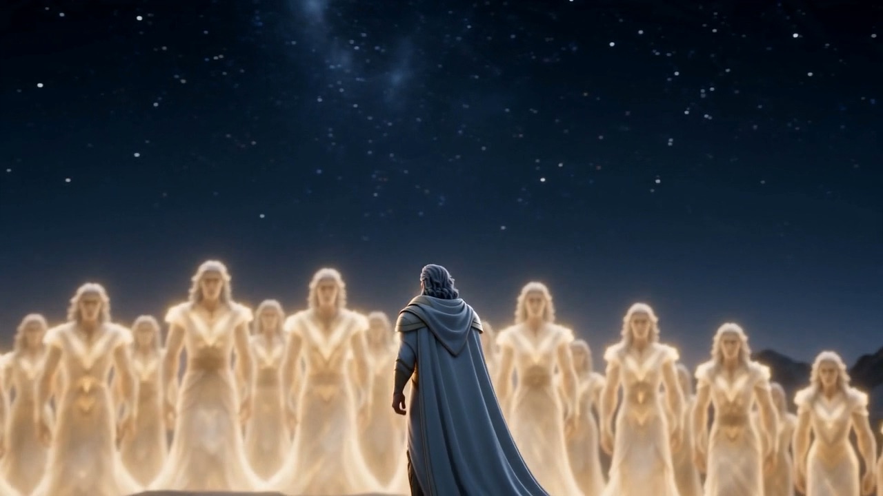 He rises from the landing, wingless and radiant