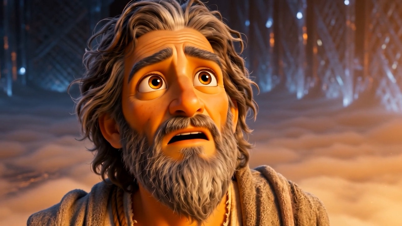A man standing inside the house of fire