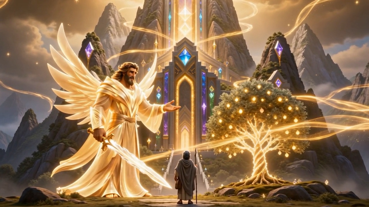 The throne of God, and the tree beside it