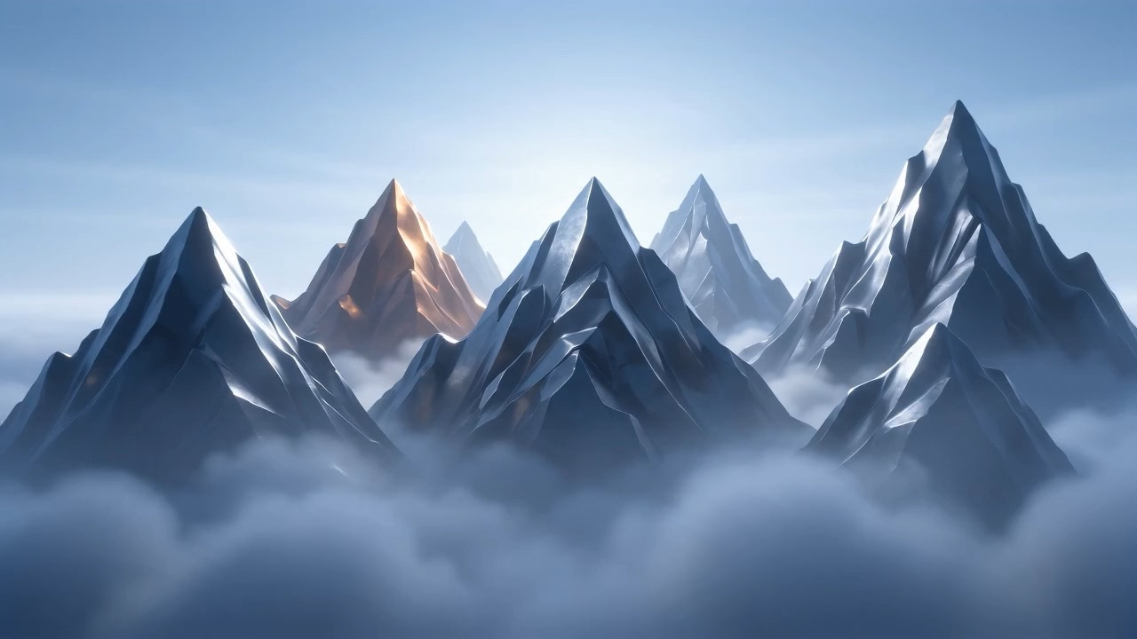 Mountains of iron and steel, standing above the cloud