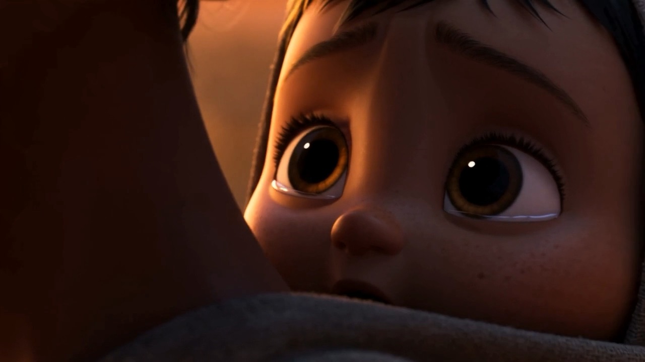 A child rides a weary back — the song, handed down