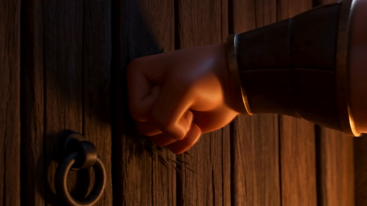 A soldier unrolls the open decree in the night street