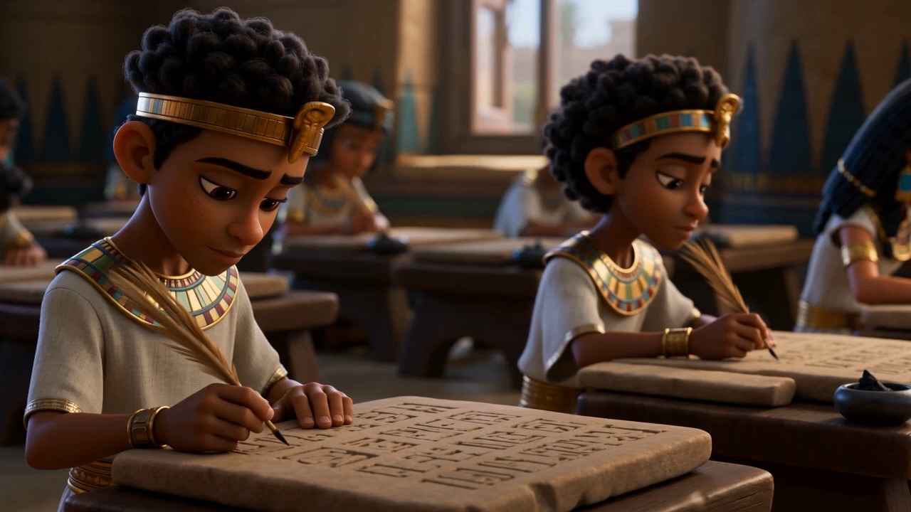 The young prince at his lessons