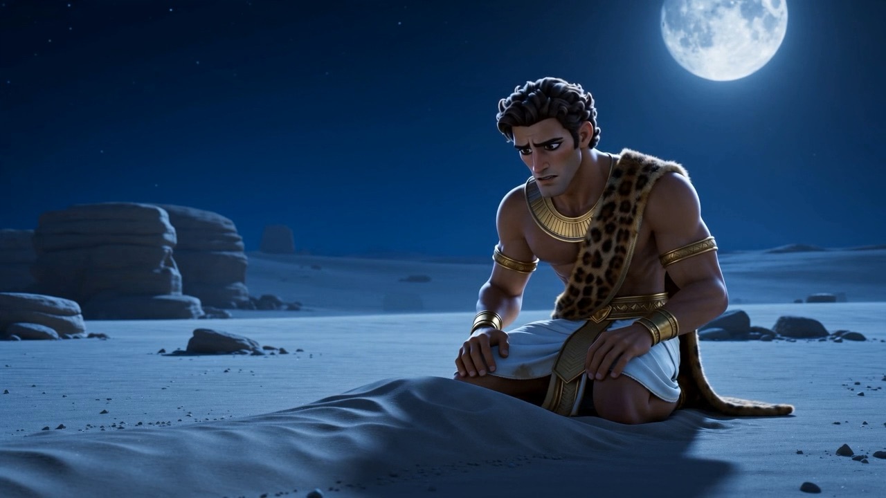He buries the deed in the sand