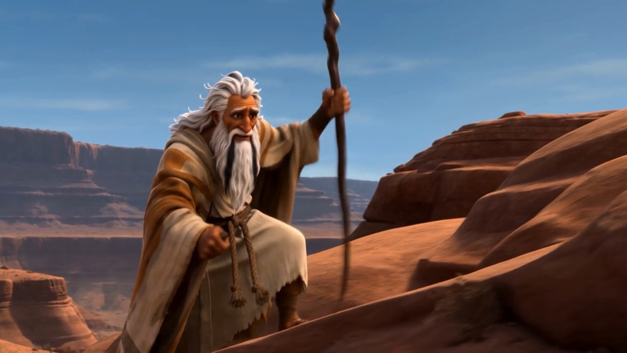 Moses follows the stray into the high canyon