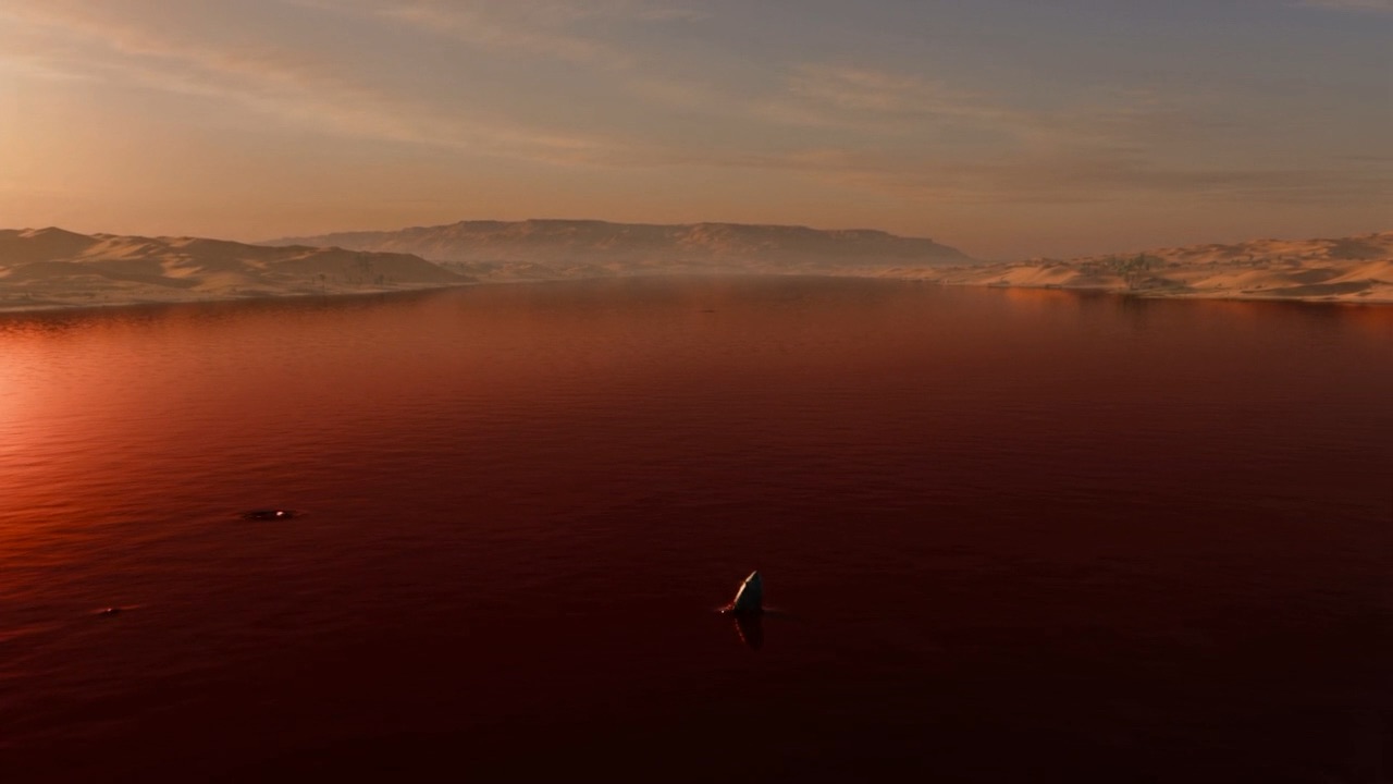 Horizon to horizon, the Nile runs red