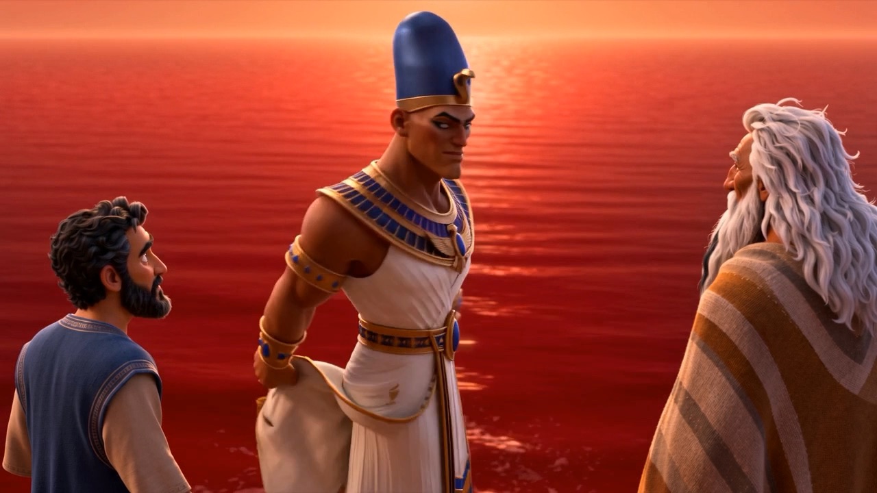 Pharaoh comes down to the bank to see it himself