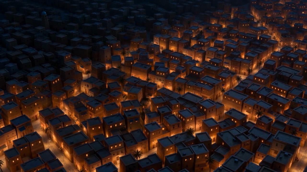 Only a sleeping city, from very high up