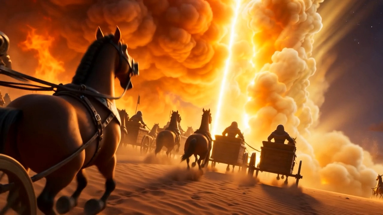 All night the fire holds the armies apart