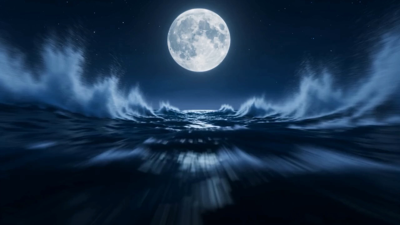 The sea parted under the moon