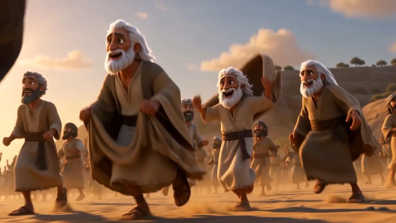 Old men run like boys in the sand