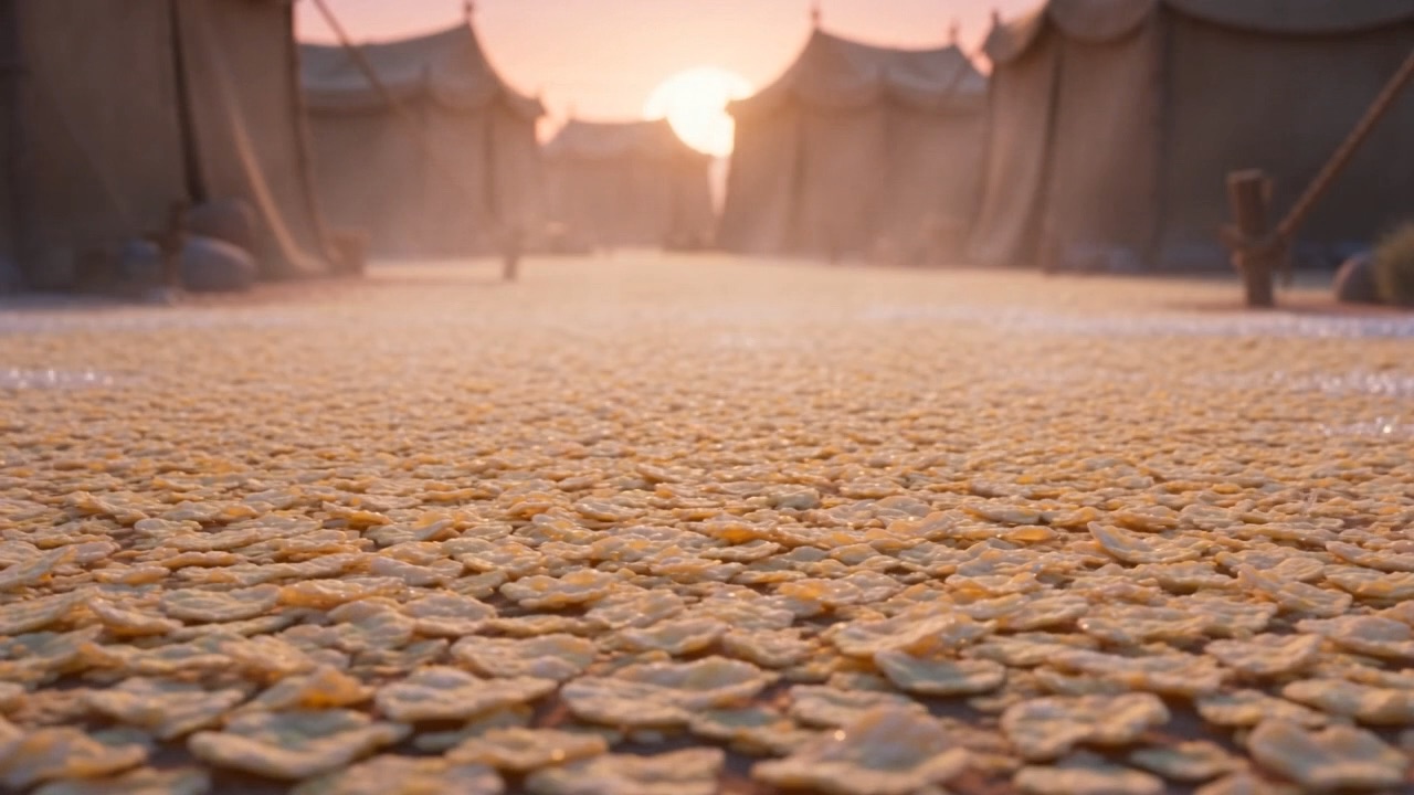 The dew lifts — and the desert floor is white with flakes