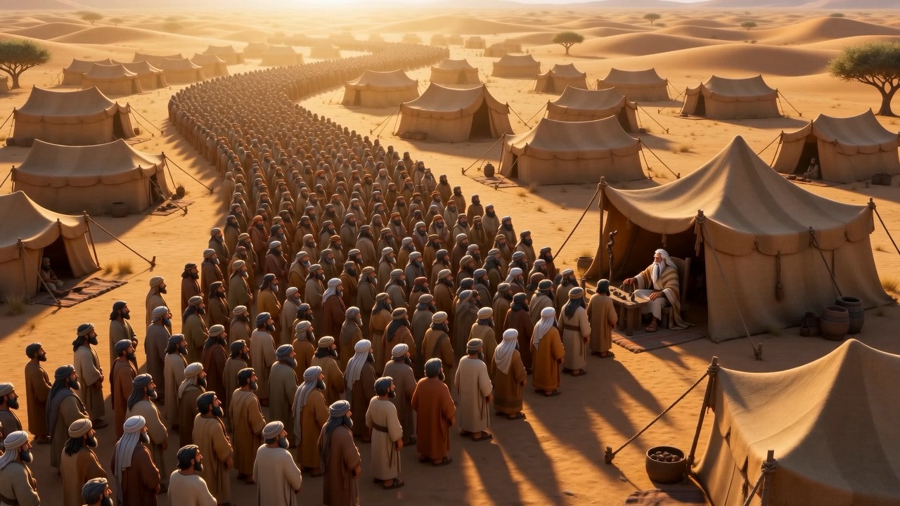 Next morning: a queue of people stretching out of sight