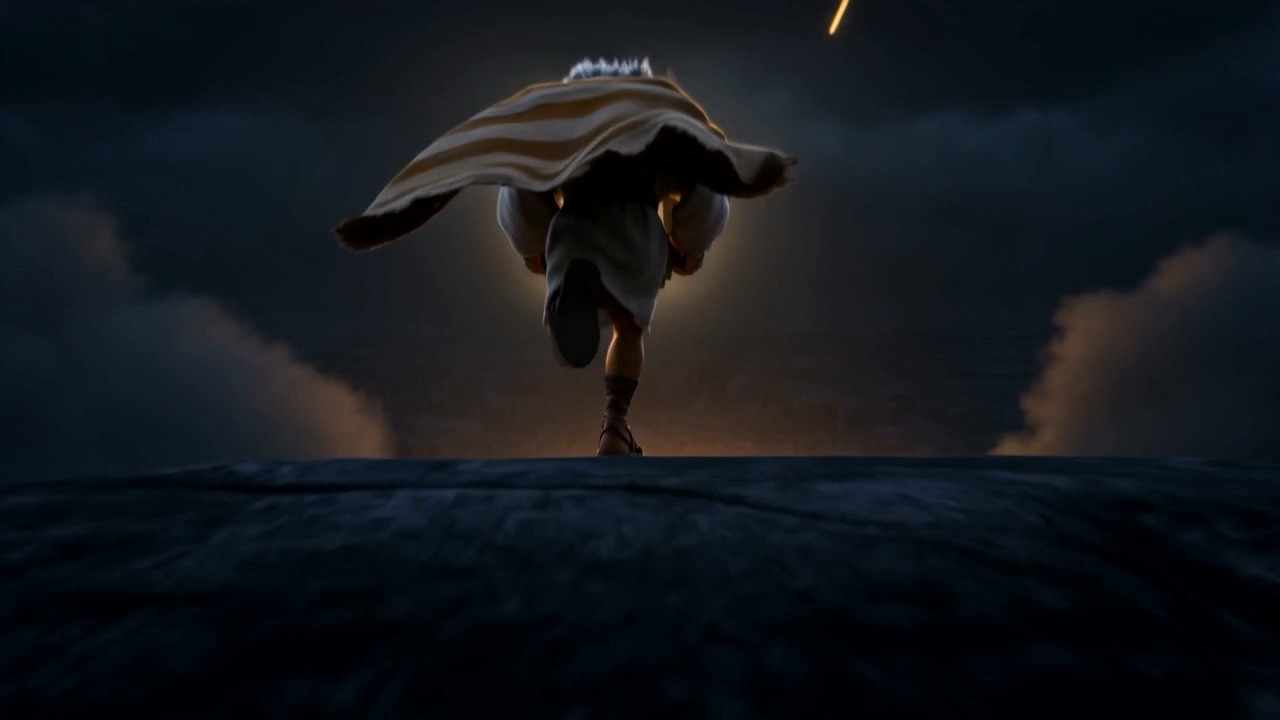 He starts down fast, Joshua behind him