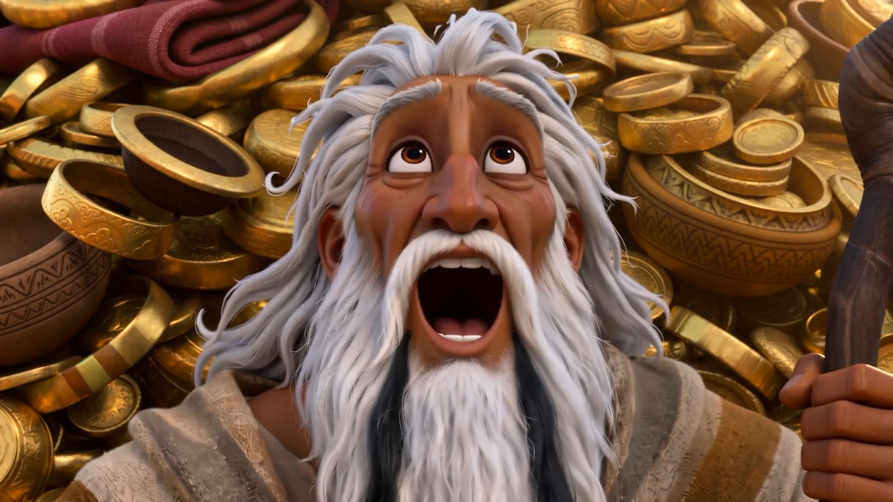 He shouts over the pile: stop! stop bringing gifts!