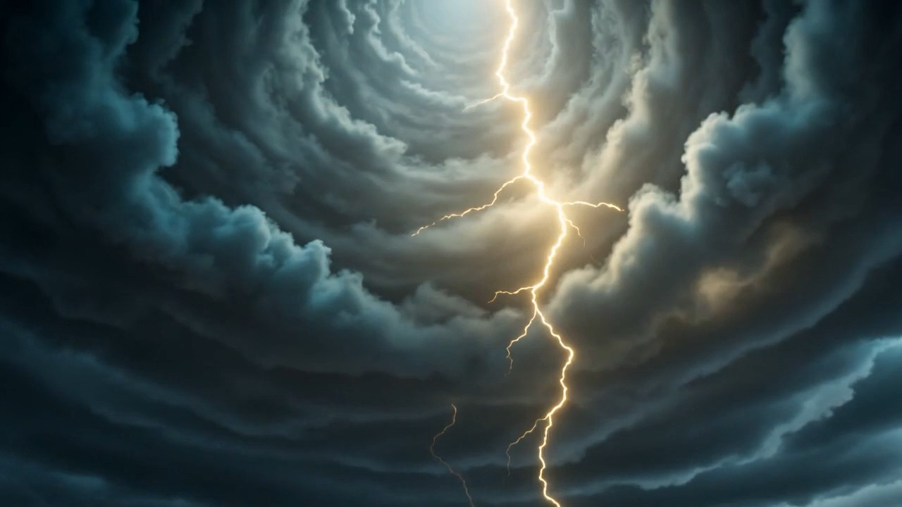 The storm coming in low across the plain