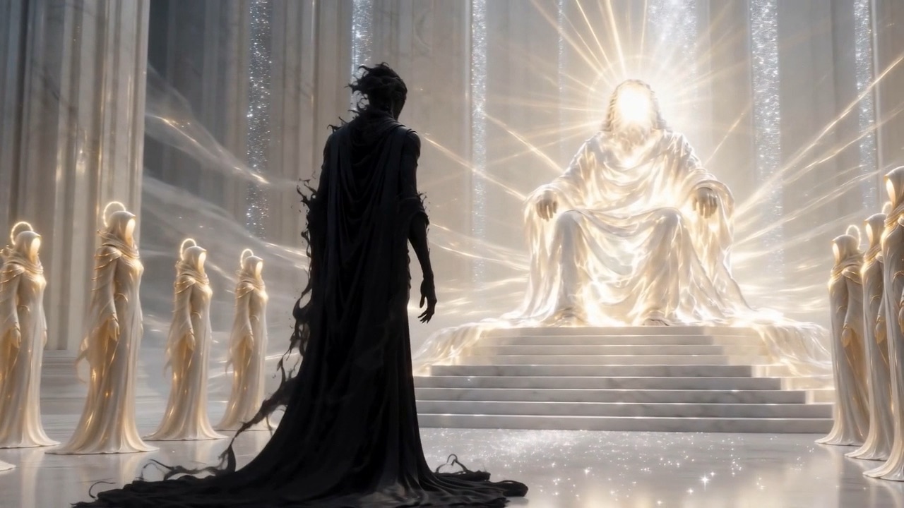 It comes down the aisle toward the light