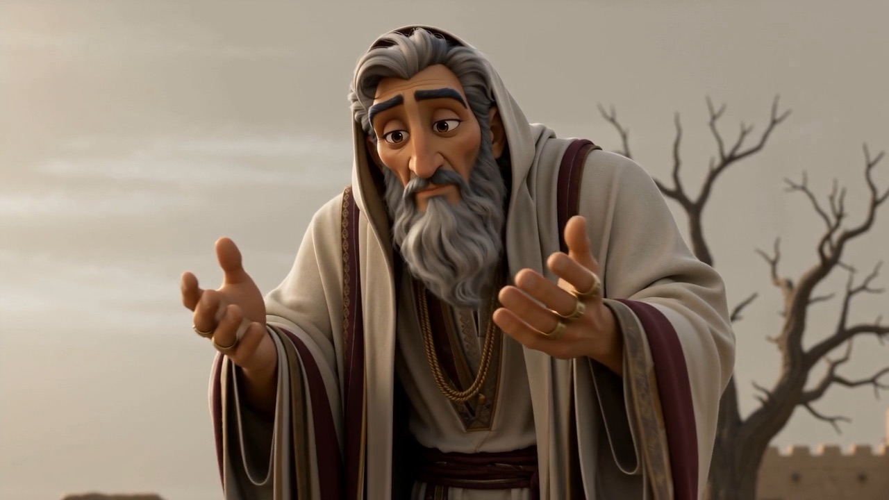 An open hand, a patient expression
