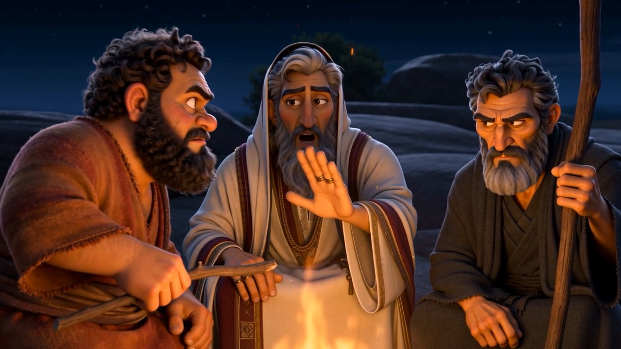 One of them making a point to the others