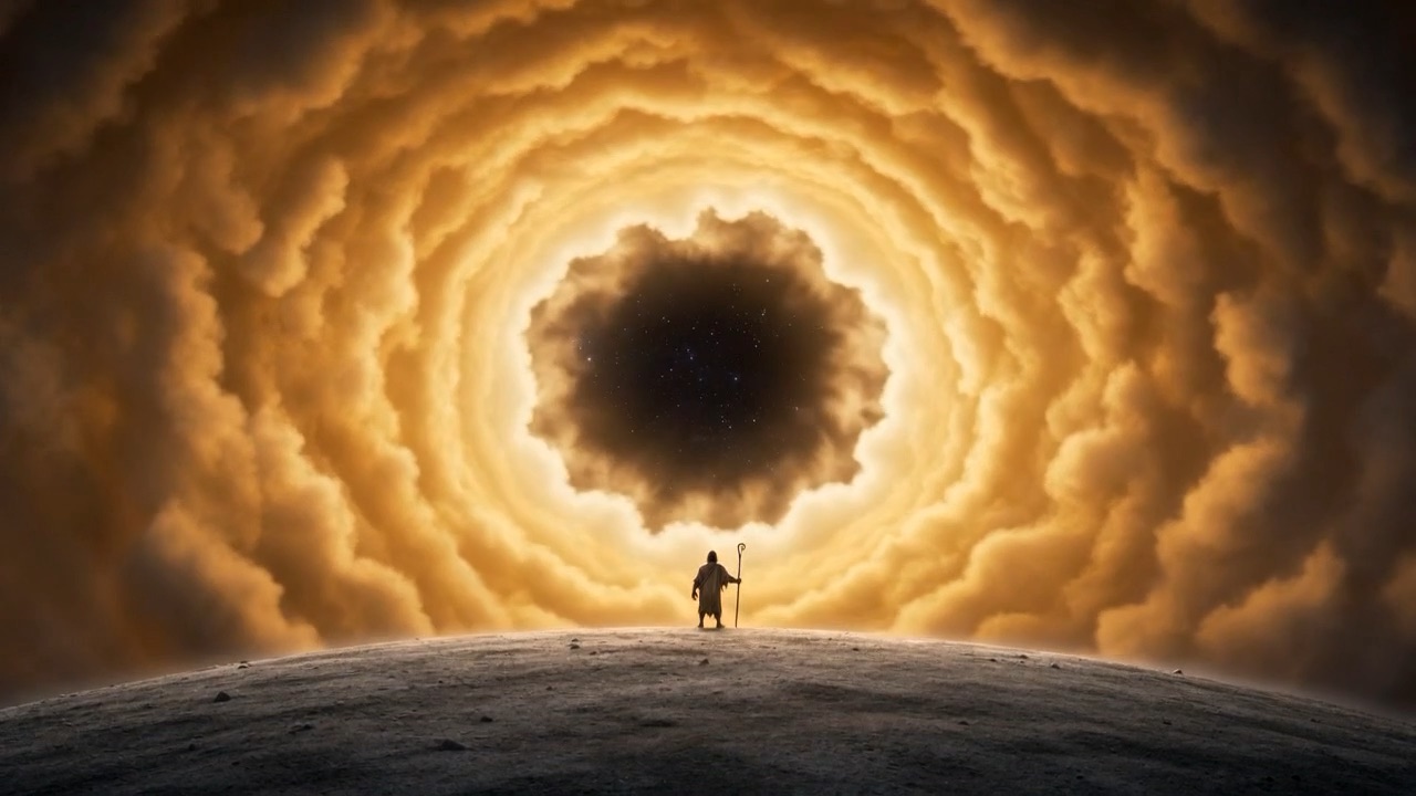 Black starfield inside the aperture