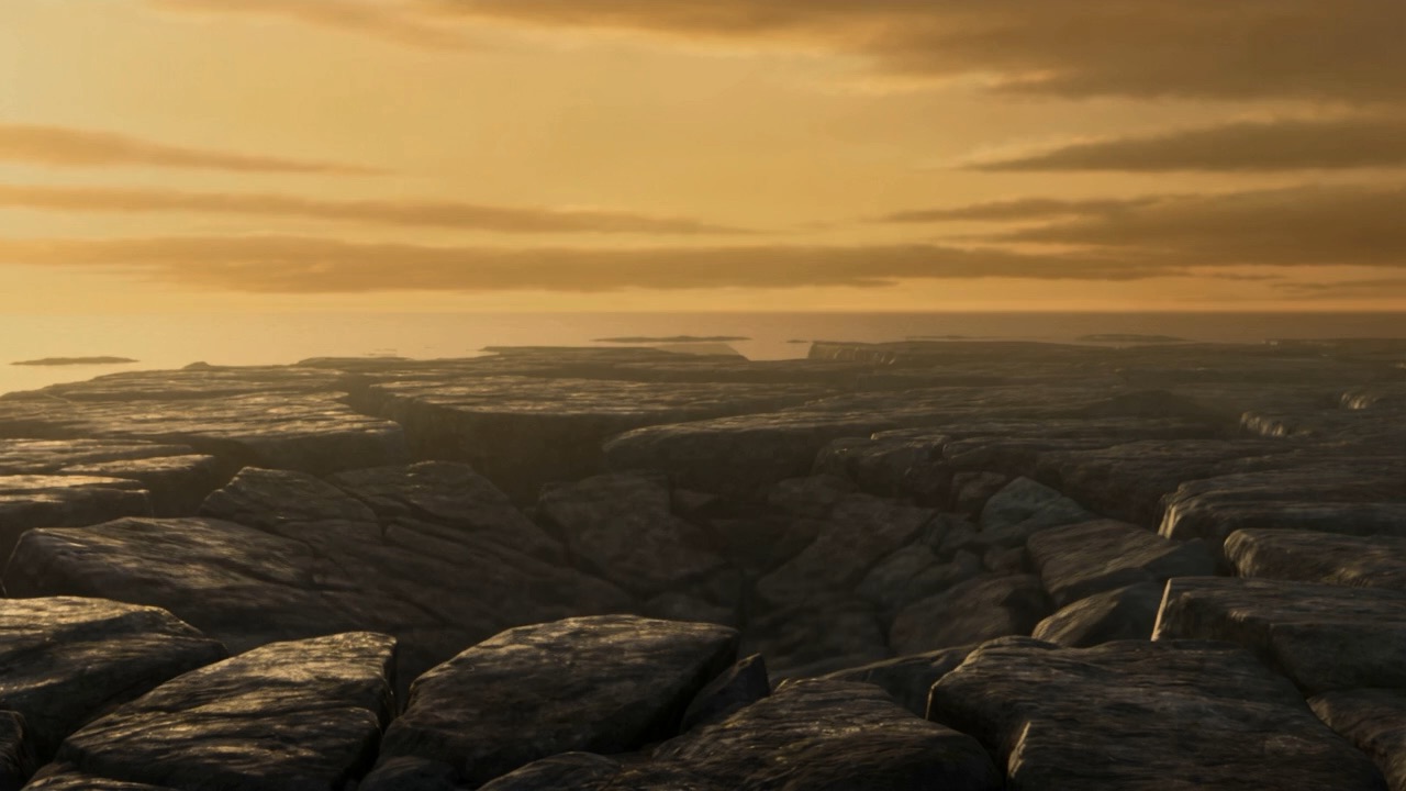 The sea bursts up out of the rock
