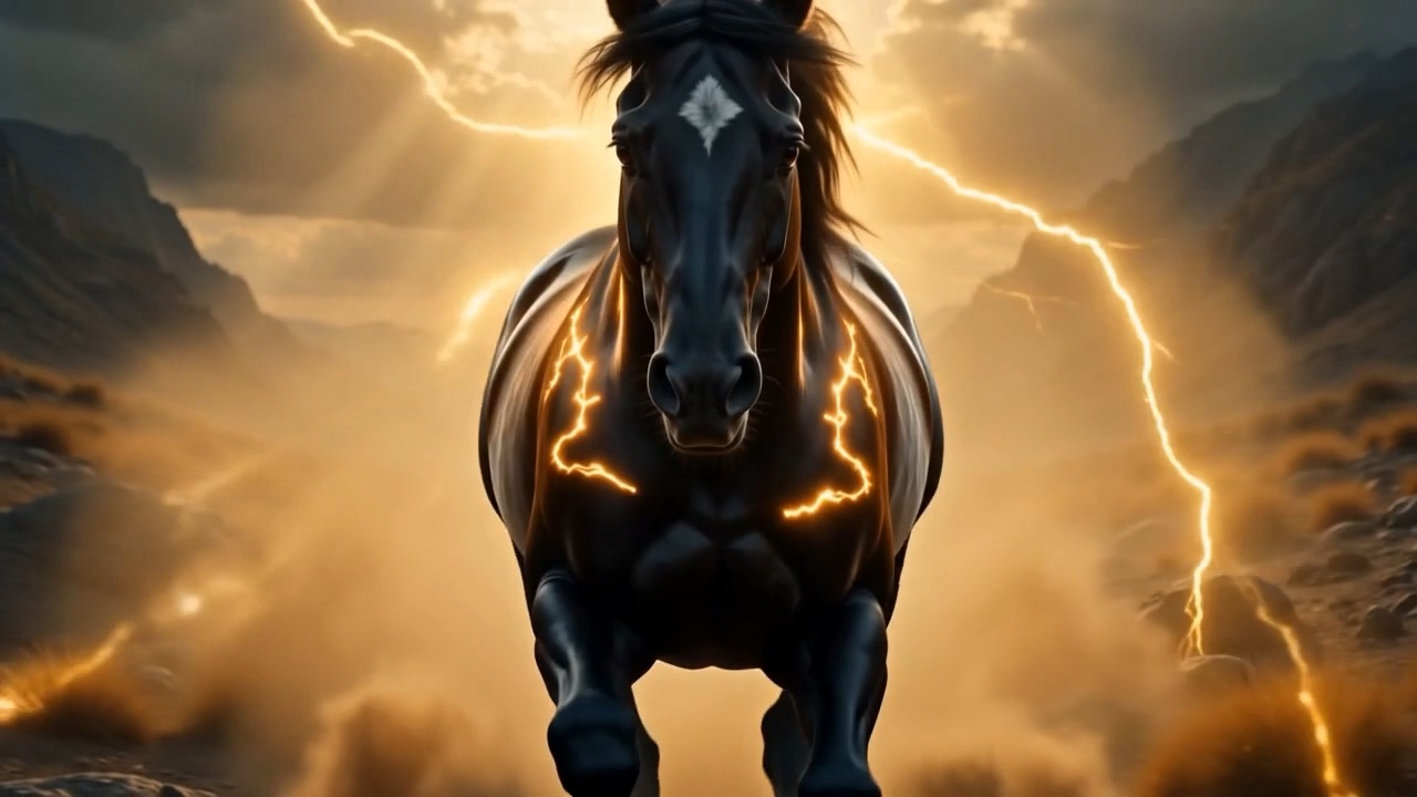 Lightning behind it